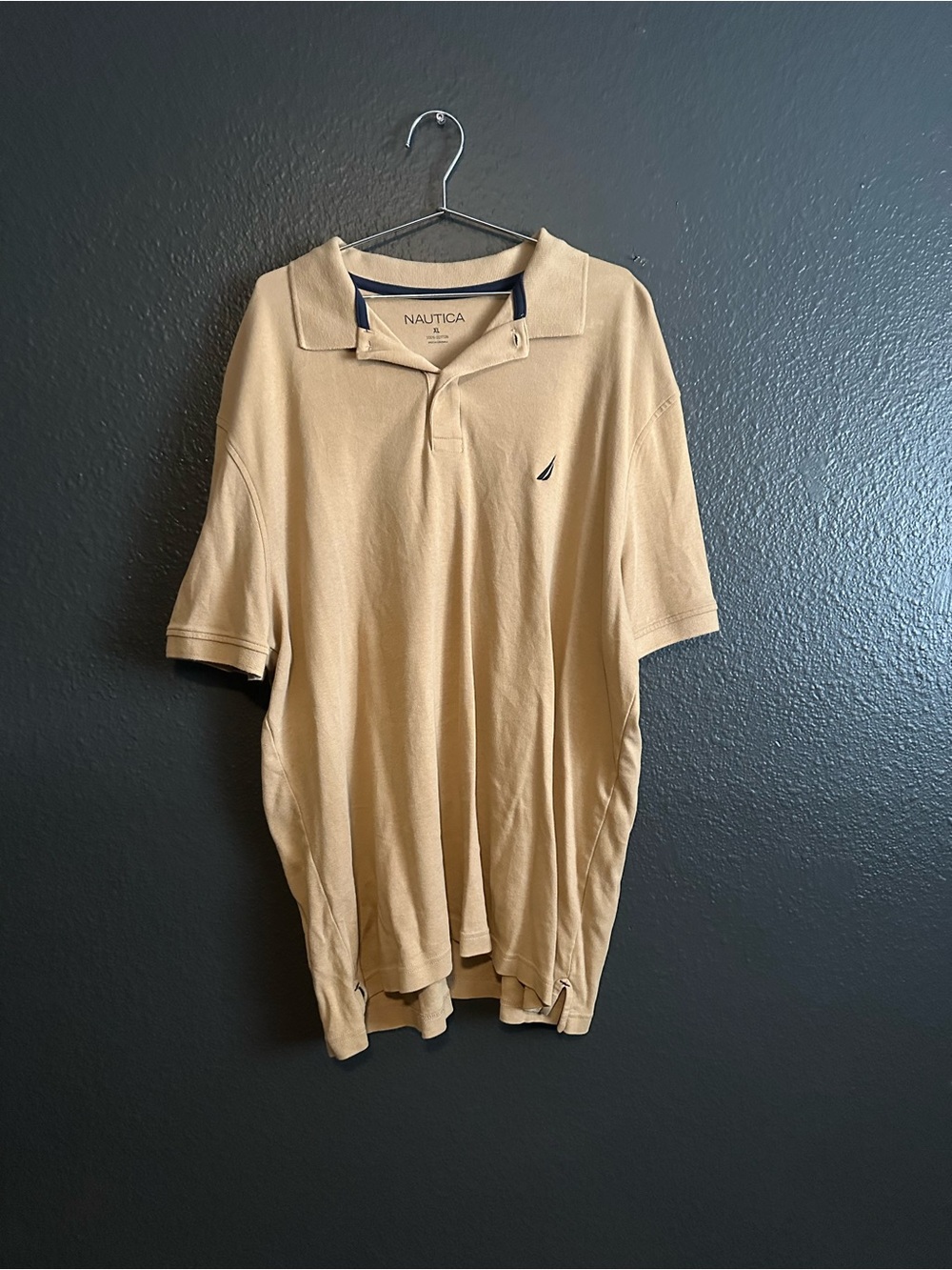 Nautica Men's Beige Polo 100% cotton